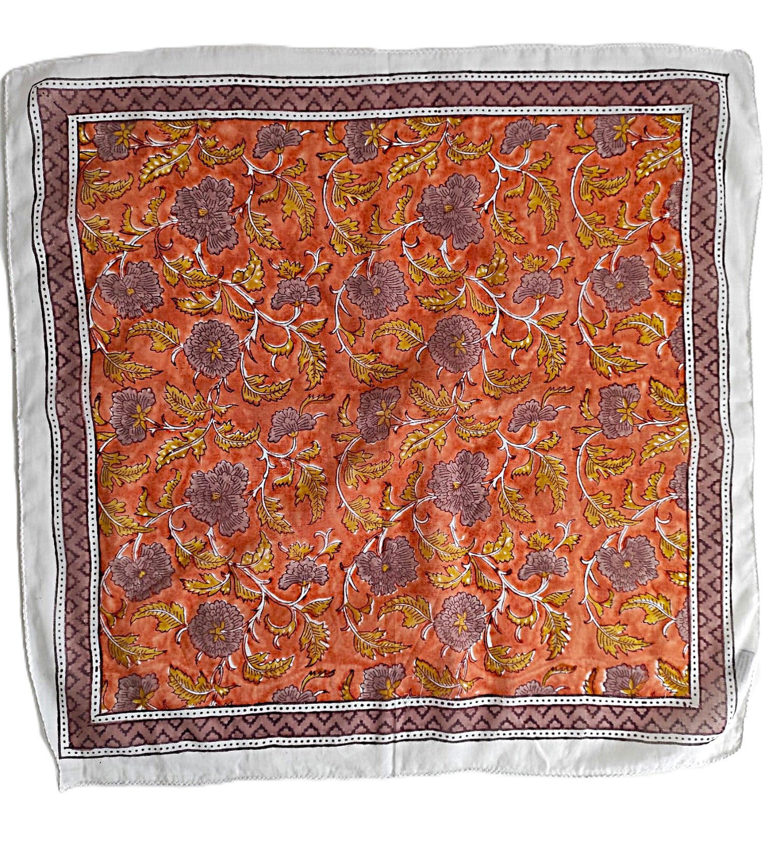 Foulard Bandana coton Block print- MUMBAI