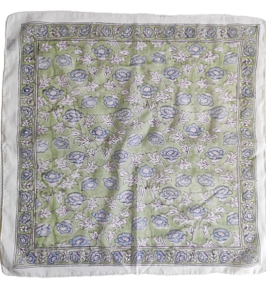 Foulard bandana coton Block Print- BANGALORE